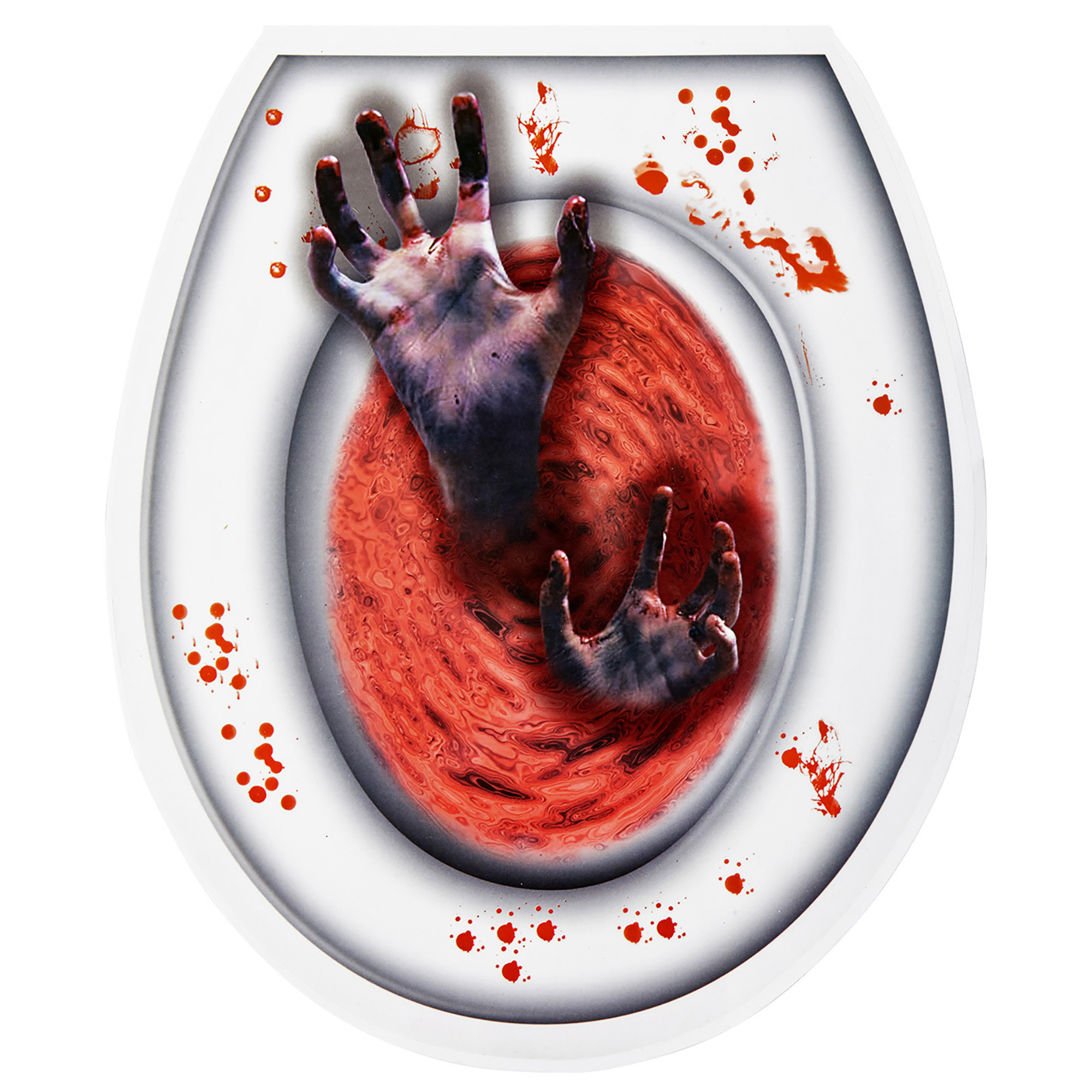 Toilethoes voor halloween bloederige zombie hand