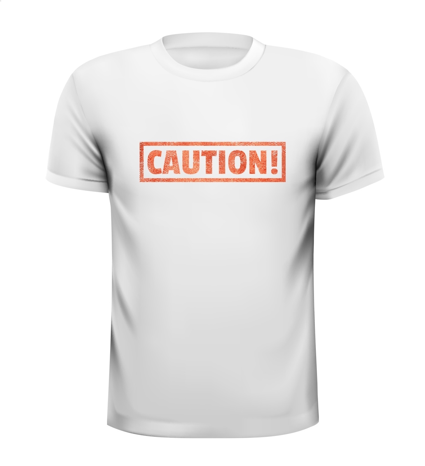 Caution waarschuwing let op shirt