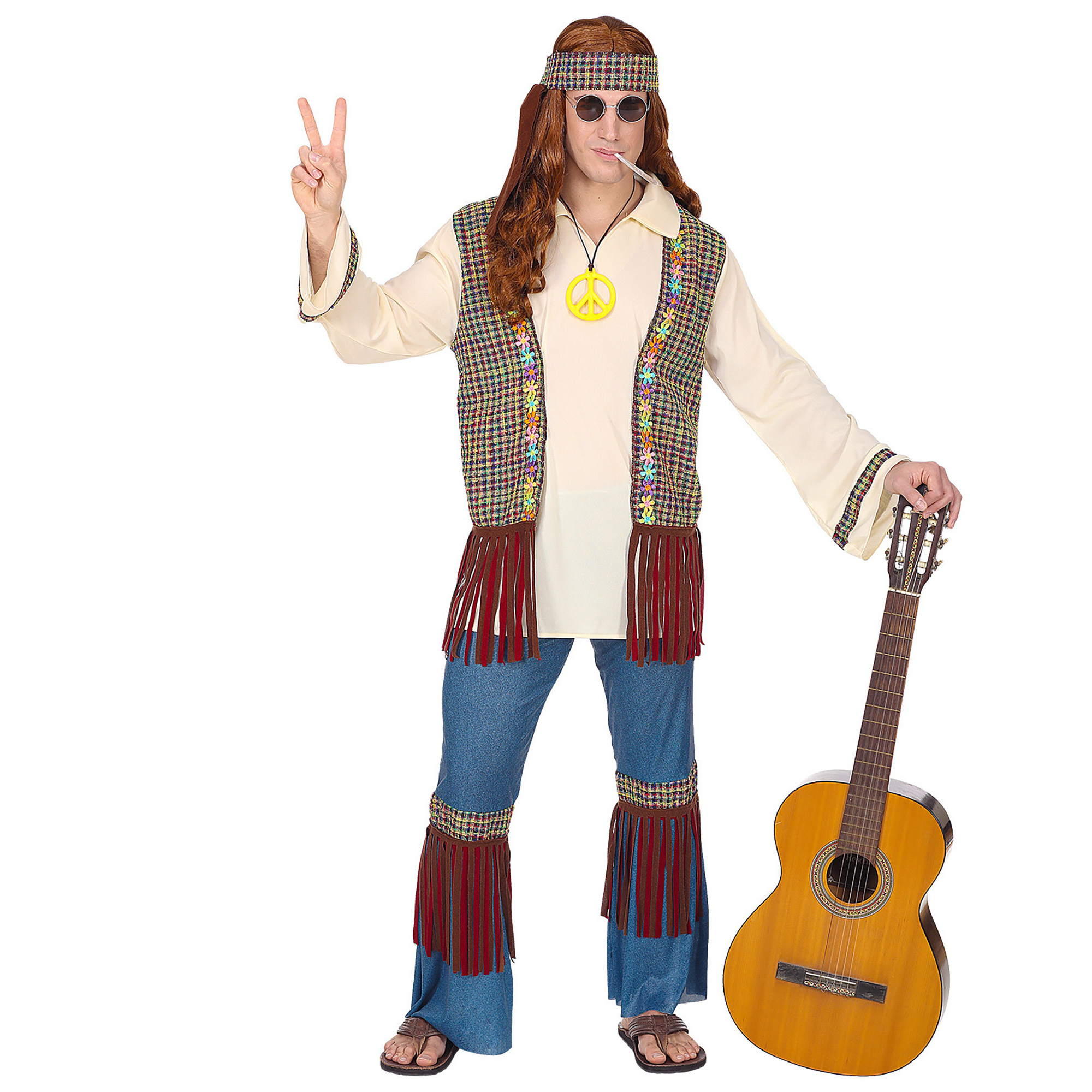 Flower power kostuum hippie Django heren