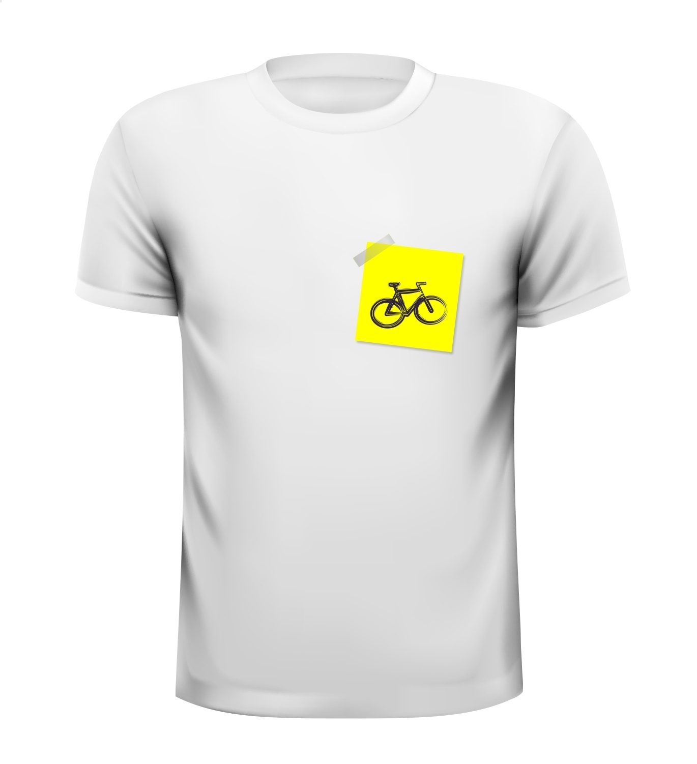 Gele memo fiets shirt