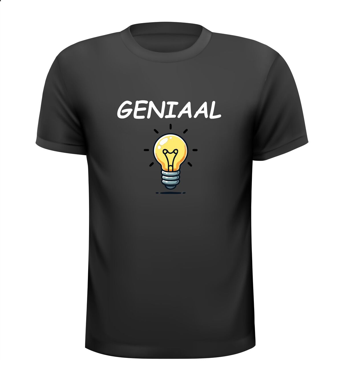 Geniaal gloeilamp gek t-shirt