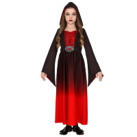 Gothic meisje Nena rood zwart kostuum meisje Gothic meisje Nena rood zwart kostuum meisje