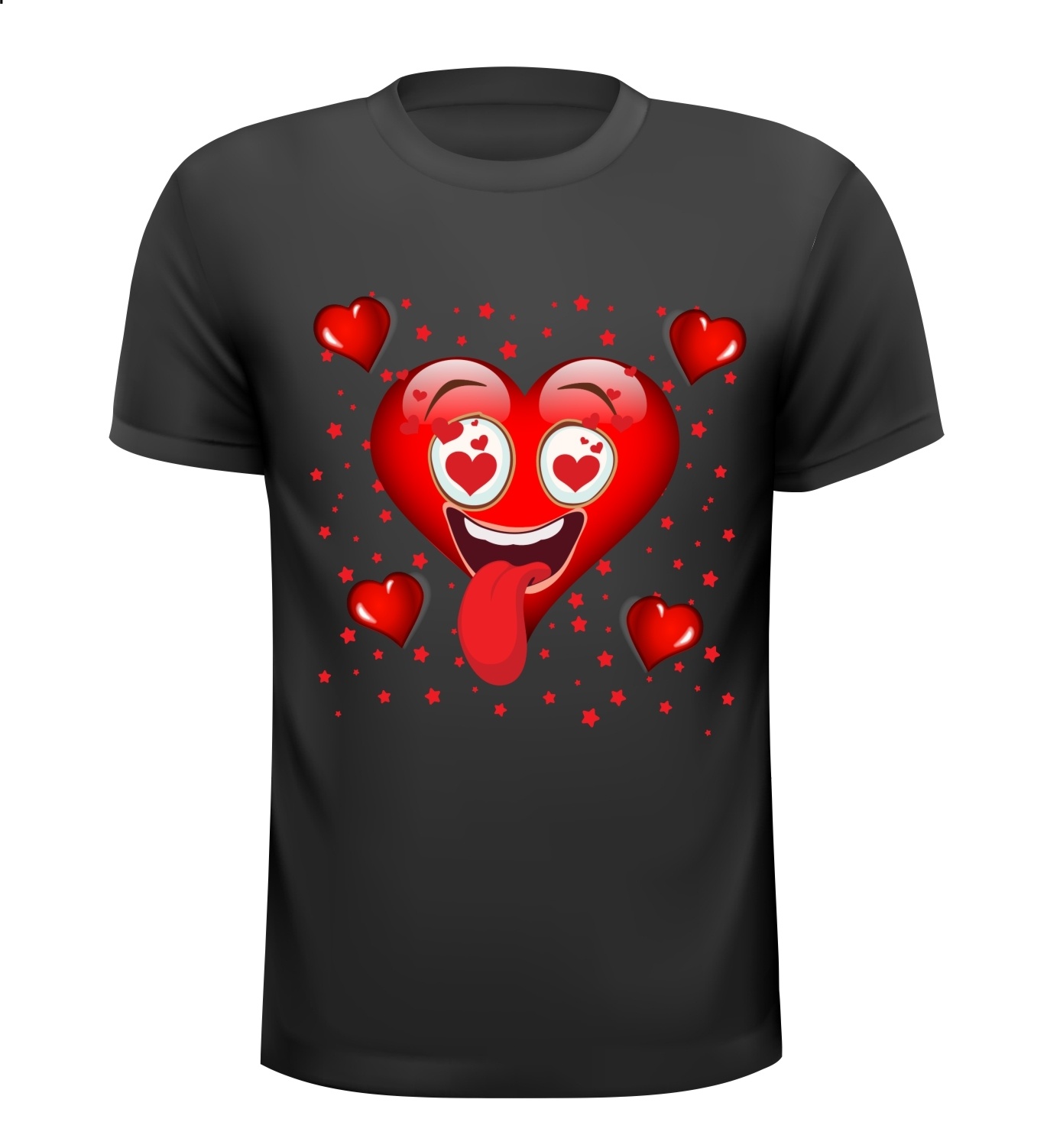 Grappig Emoji Emojicon Emojis Hart valentijn shirt