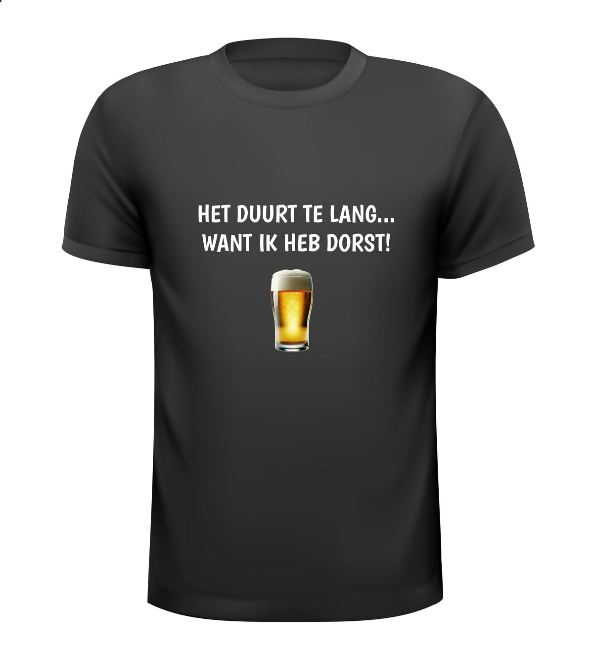 Het duurt te lang dorst drank carnaval t-shirt feest bier