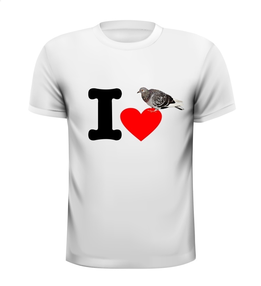 i love postduiven duif duiven houden van t-shirt truitje