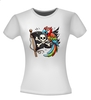foto 2 piratenvlag met piraat doodshoofd papegaai shirt