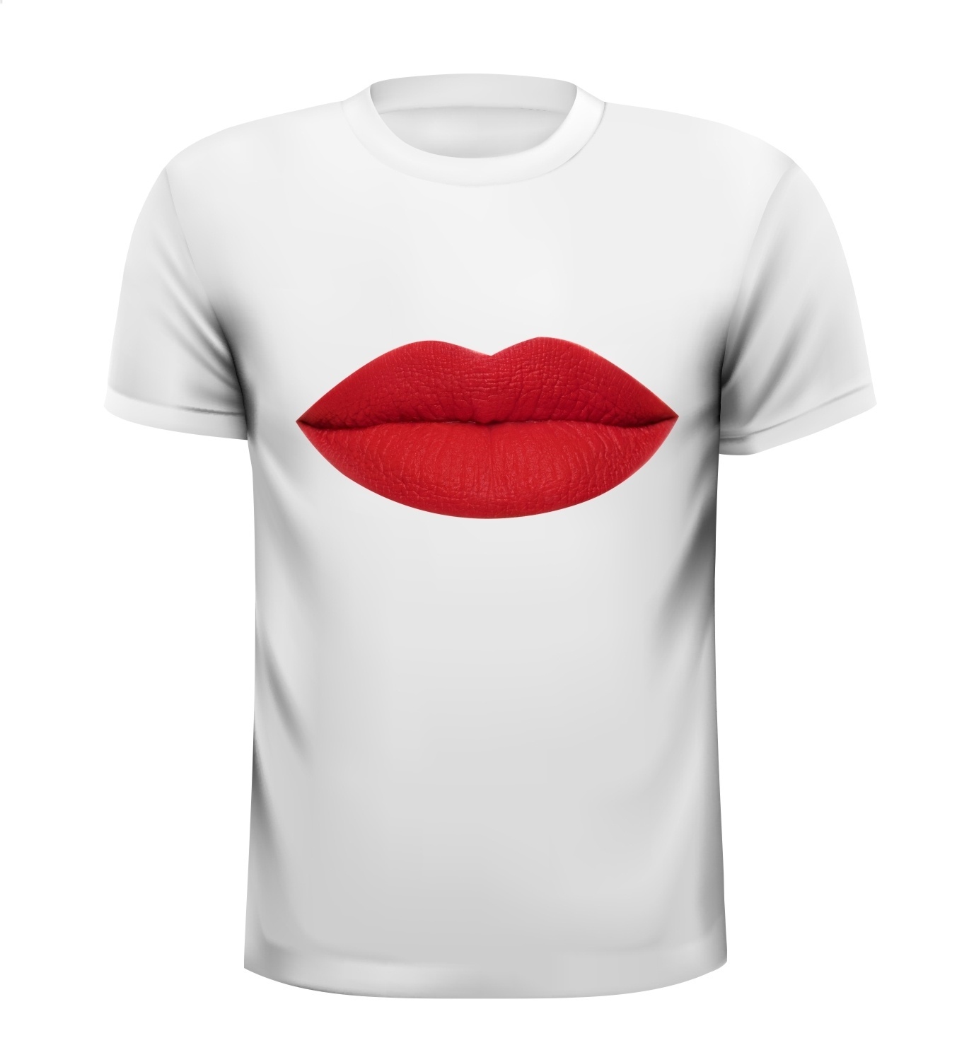 Rode lippen lippenstift vrouwen lippen shirt