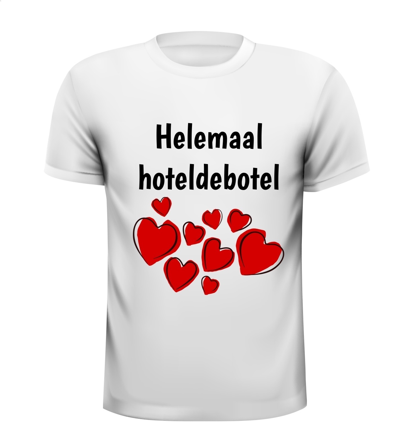 T-shirt helemaal hoteldebotel verliefd harten