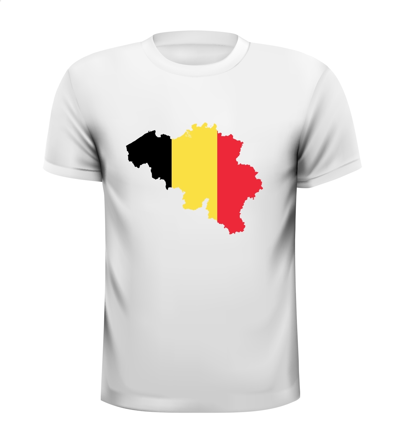 T-shirt Vlag Belgie contouren landkaart kleuren Belgische vlag truitje