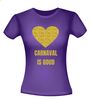 foto 4 Carnaval is goud T-shirt glitter goud hart feest