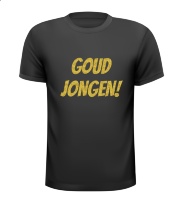 Goud jongen glitter goude opdruk T-shirt Goud jongen glitter goude opdruk T-shirt