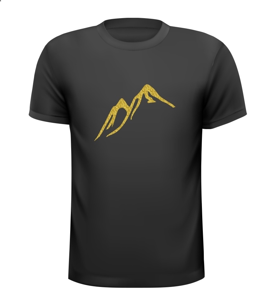 Gouden bergen T-shirt beloven glitter goud grappig