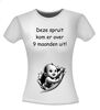 foto 7 Grappig gezinsaankondiging jongen of meisje t-shirt Deze spruit kom er over 9 maanden uit!