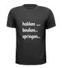 foto 1 hakken beuken springen t-shirt grappig gek feest