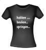 foto 2 hakken beuken springen t-shirt grappig gek feest