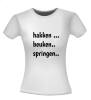 foto 4 hakken beuken springen t-shirt grappig gek feest