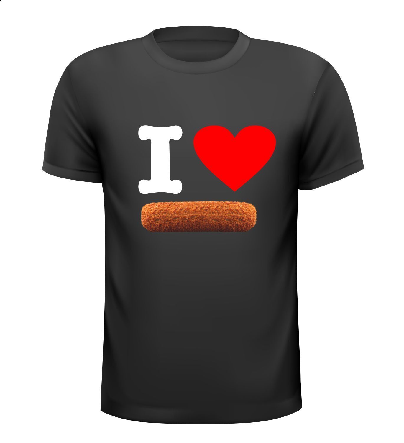 I love kroket t-shirt houden van kroketten snackbar snacks patatzaak
