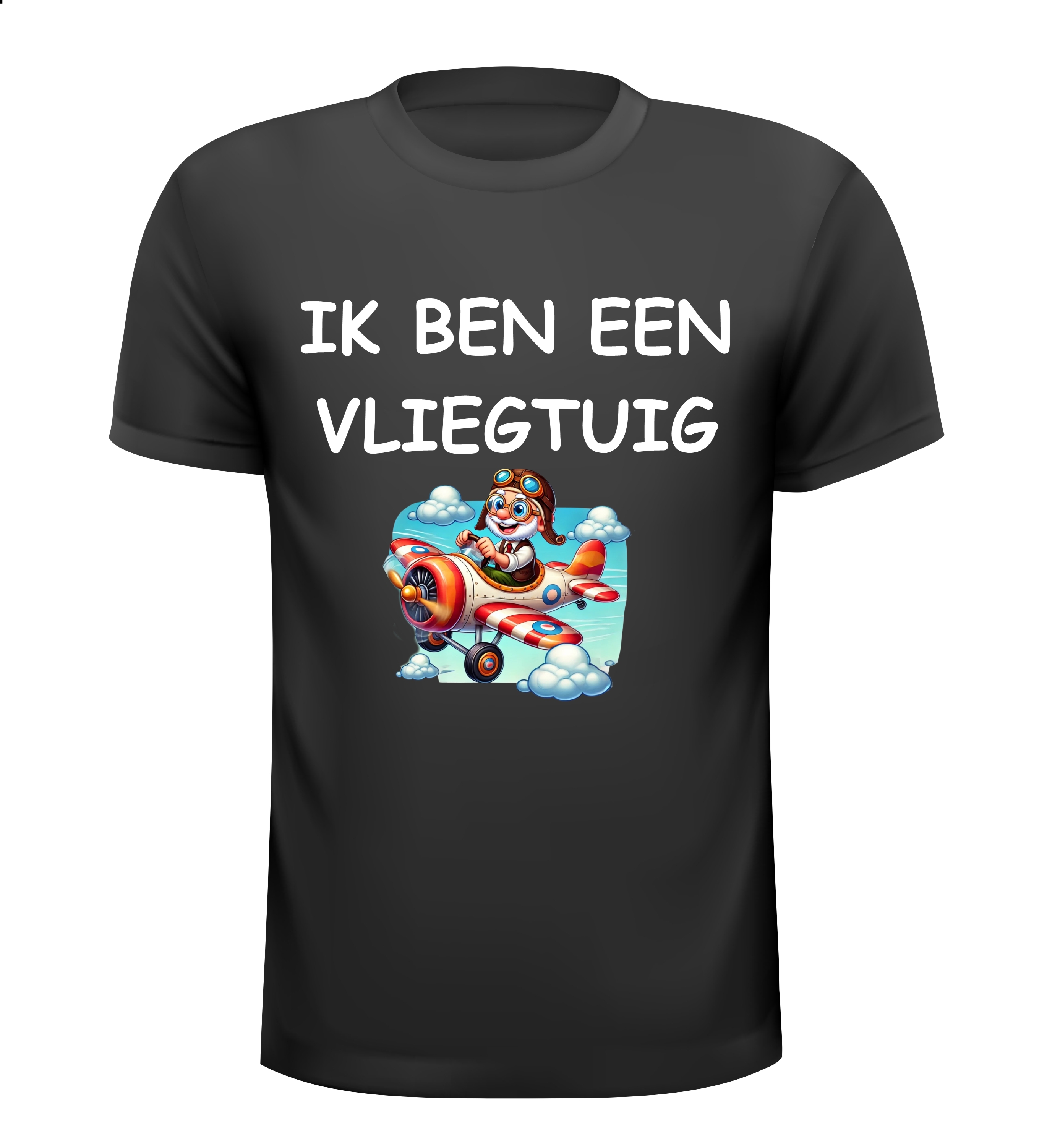 Ik ben een vliegtuig T-shirt Carnaval grappig gek maf leuk piloot