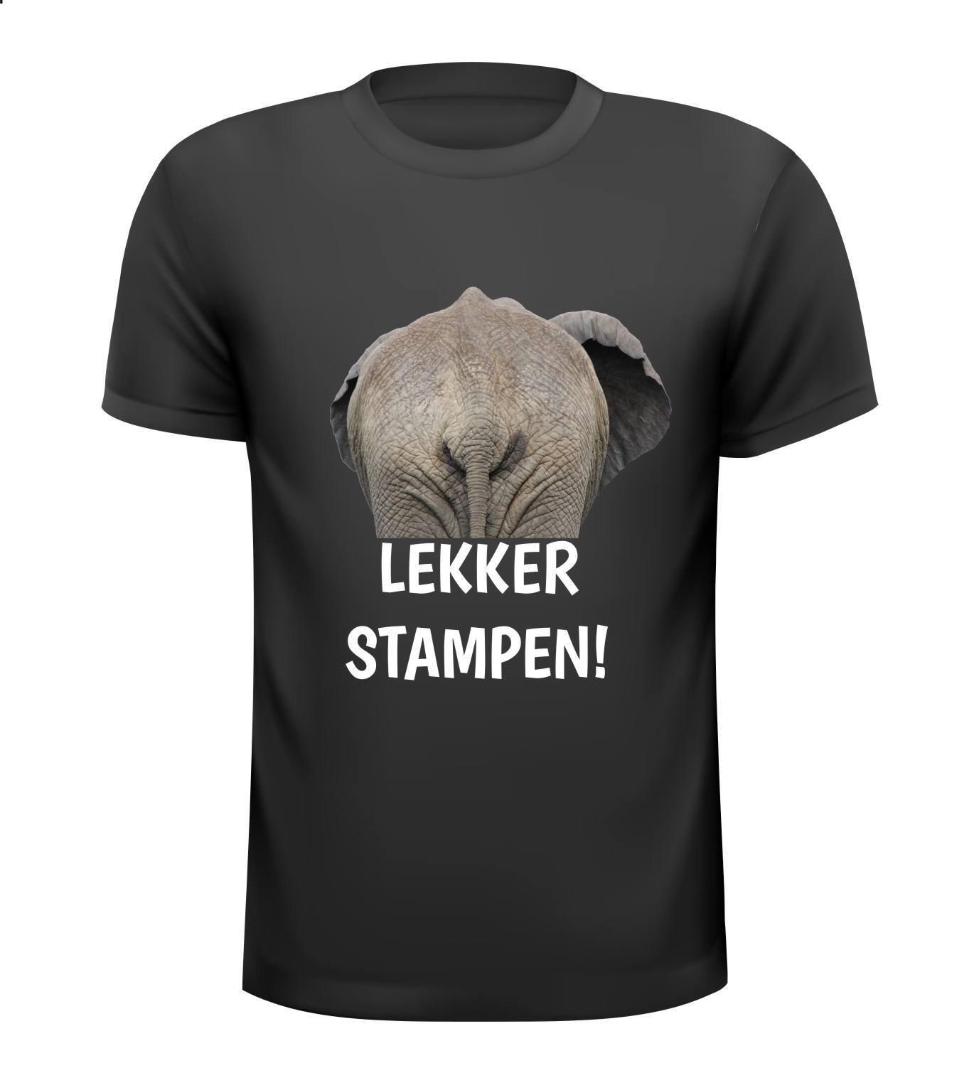 Lekker stampen T-shirt olifant fijnstampen, trappelen