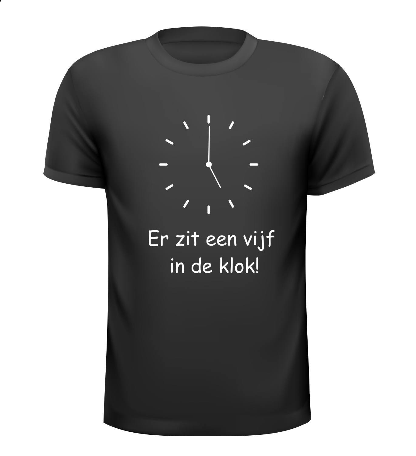 Shirt Er zit een vijf in de klok!  carnaval drank bier