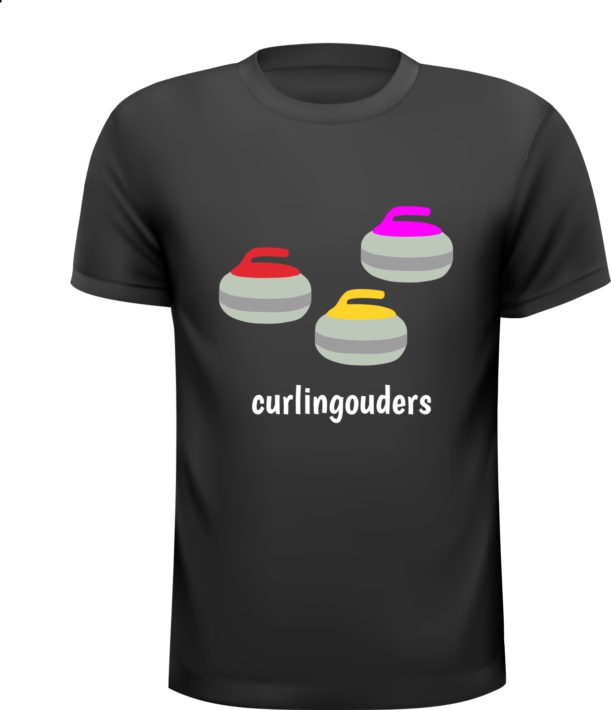 T-shirt curlingouders gek grappig