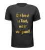 T-shirt Dit feest is fout maar wel goud! glitter foute party