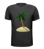foto 4 T-shirt onbewoond eiland paradijsje Kokospalm Palmboom Duin Boom Eiland Coco Zand exotisch paradijsje
