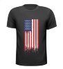 T-shirt Vlag van de Verenigde Staten USA America verf loopt uit