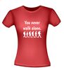 foto 8 T-shirt you never walk alone Leuk voor een wandelvierdaagse of avondvierdaagse shirtje