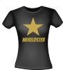 foto 2 Wereldster T-shirt glitter goud grappig