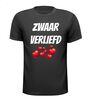 Zwaar verliefd T-shirt Valentijn, dol, smoor, verzot, weg