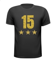 15 jaar jubileum glitter goud T-shirt jubileum 15 jaar jubileum glitter goud T-shirt jubileum