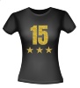 foto 2 15 jaar jubileum glitter goud T-shirt jubileum