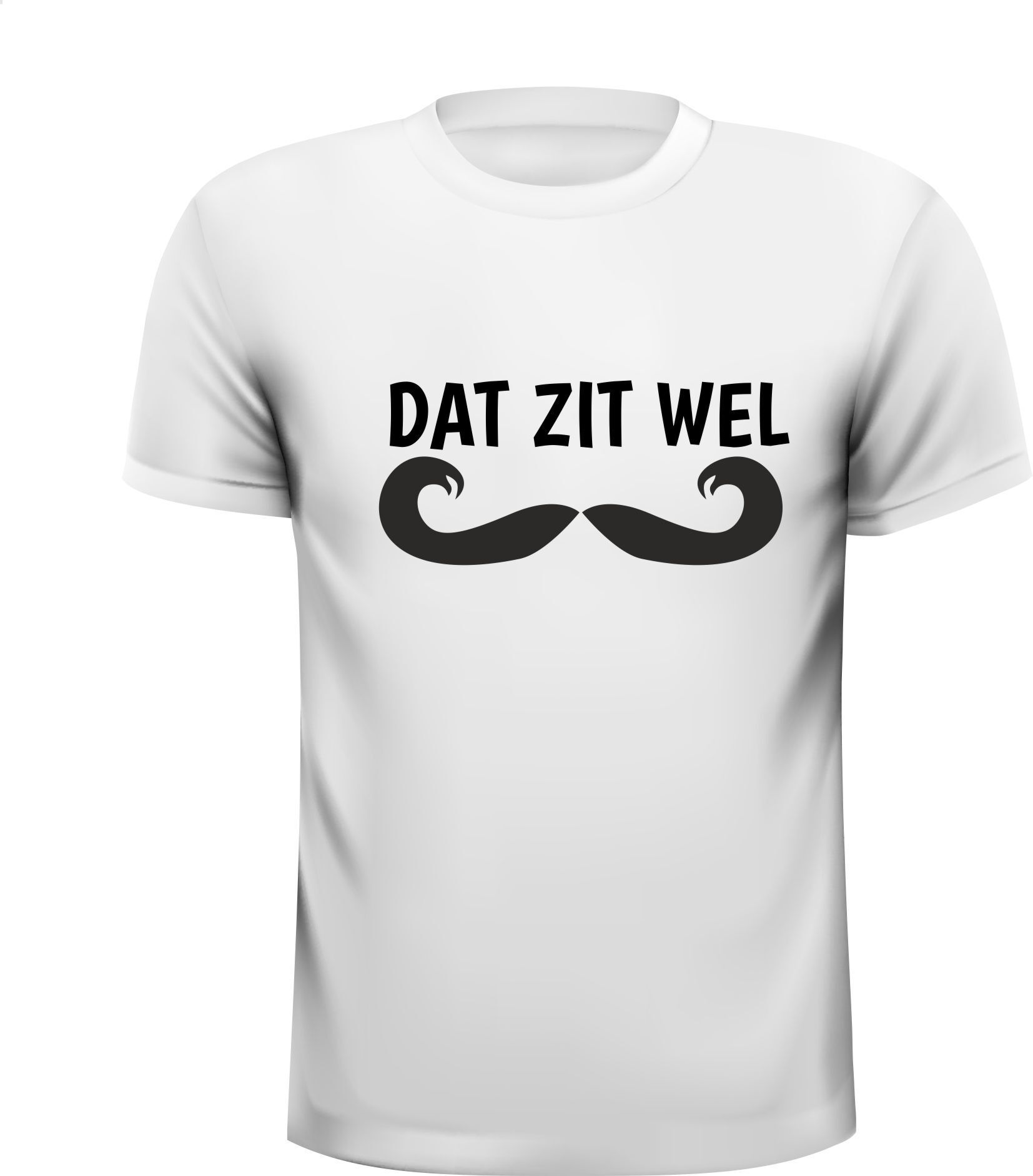 Dat zit wel snor T-shirt grappig gek origineel