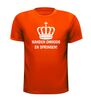 Handen omhoog en springen feest Koningsdag T-shirt