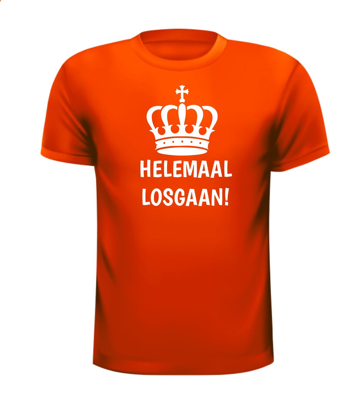 Helemaal losgaan koningsdag oranje T-shirt