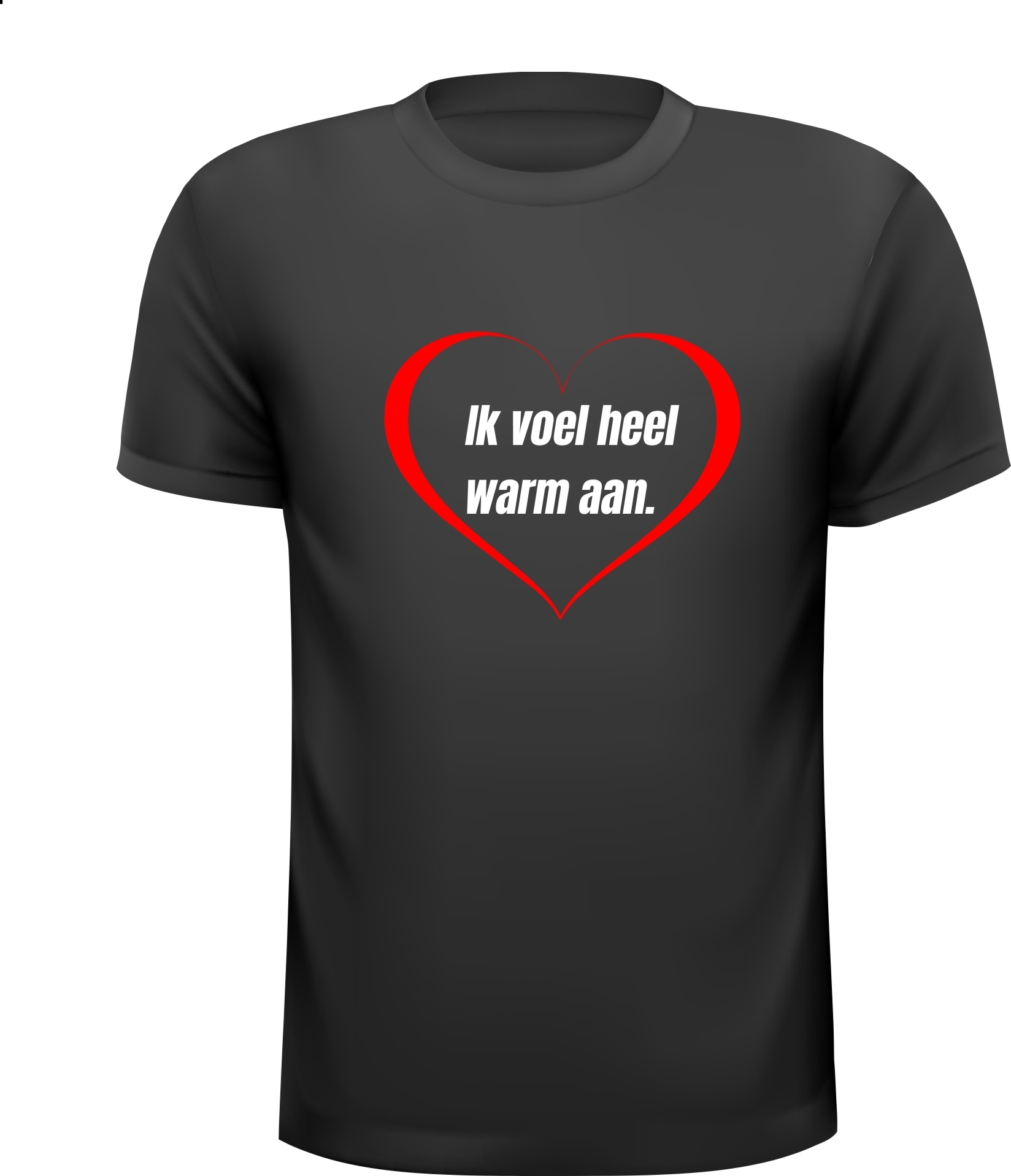 Ik voel heel warm aan liefde hart T-shirt
