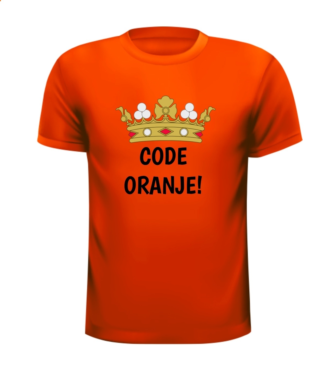 Koningsdag code oranje T-shirt grappig