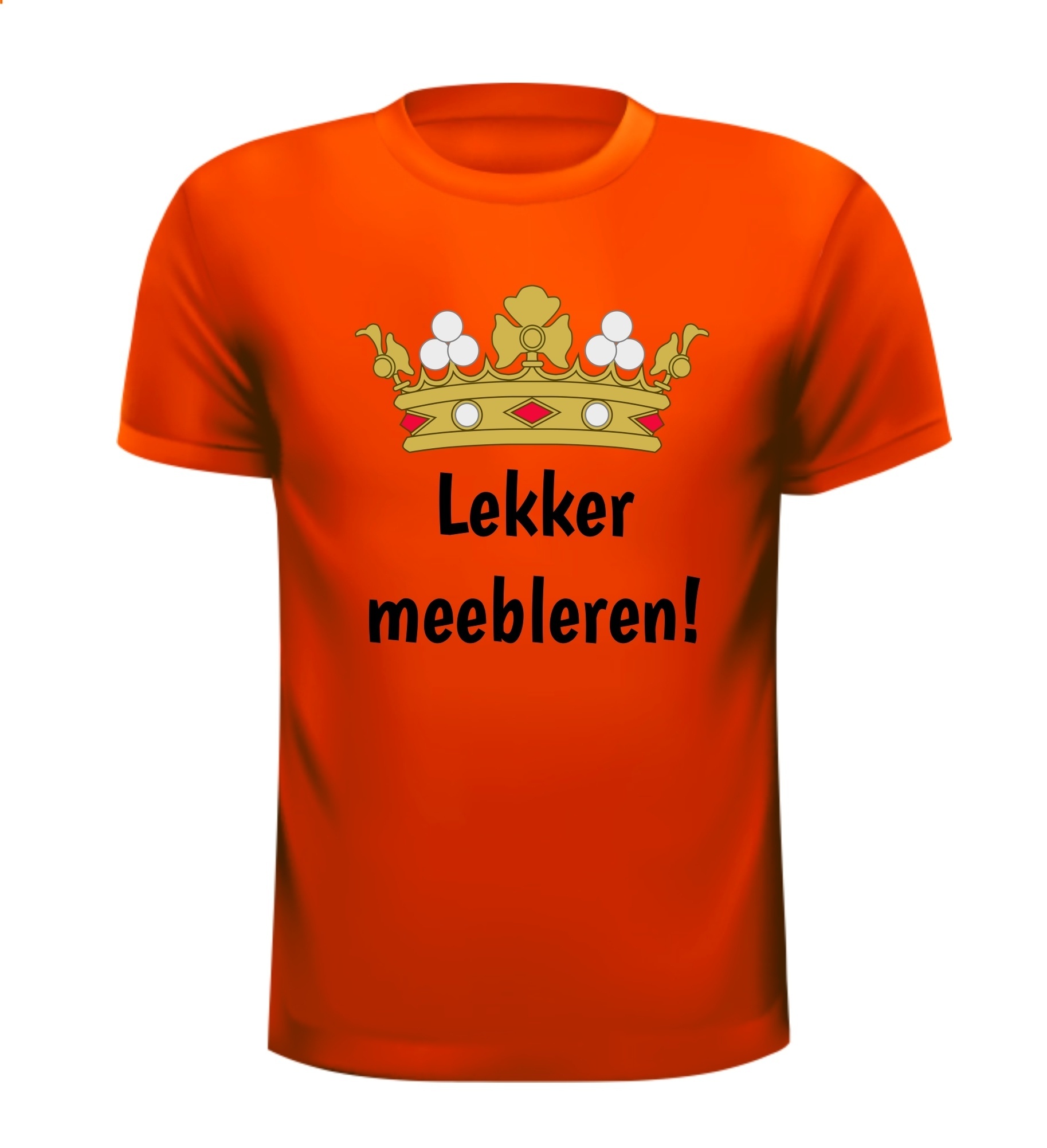Koningsdag lekker meebleren T-shirt oranje