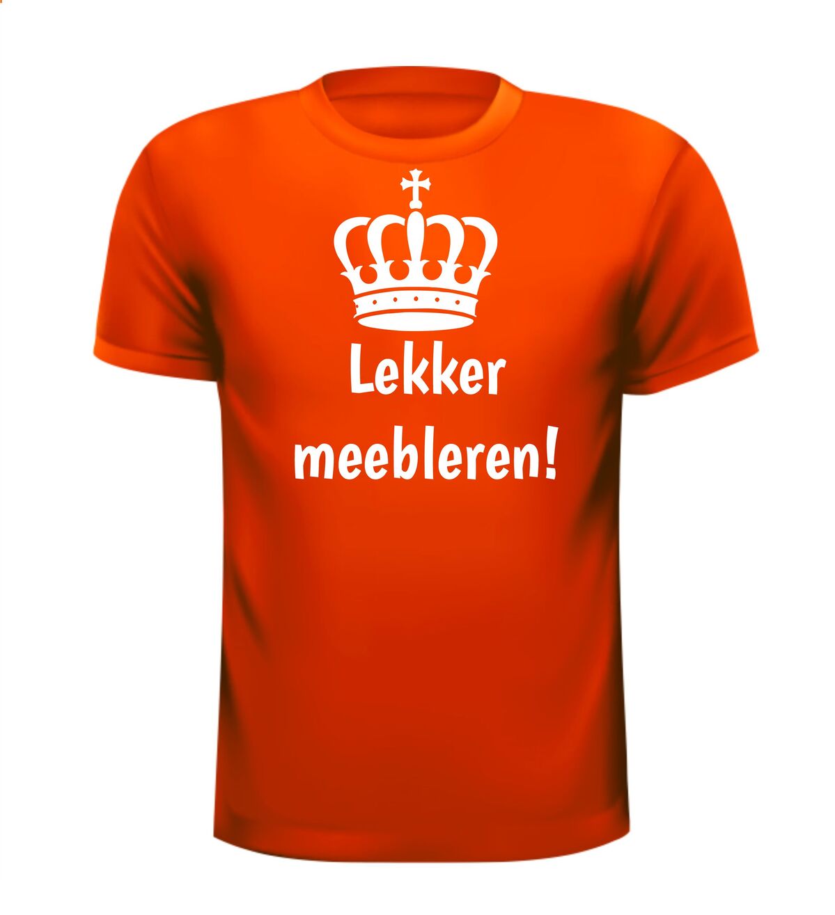 Koningsdag lekker meebleren T-shirt oranje