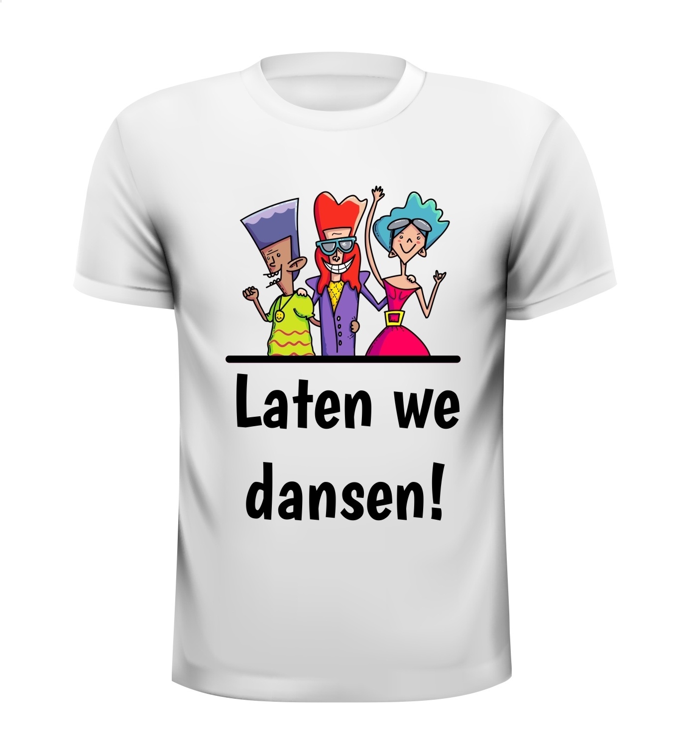 Laten we dansen feest en festival T-shirt