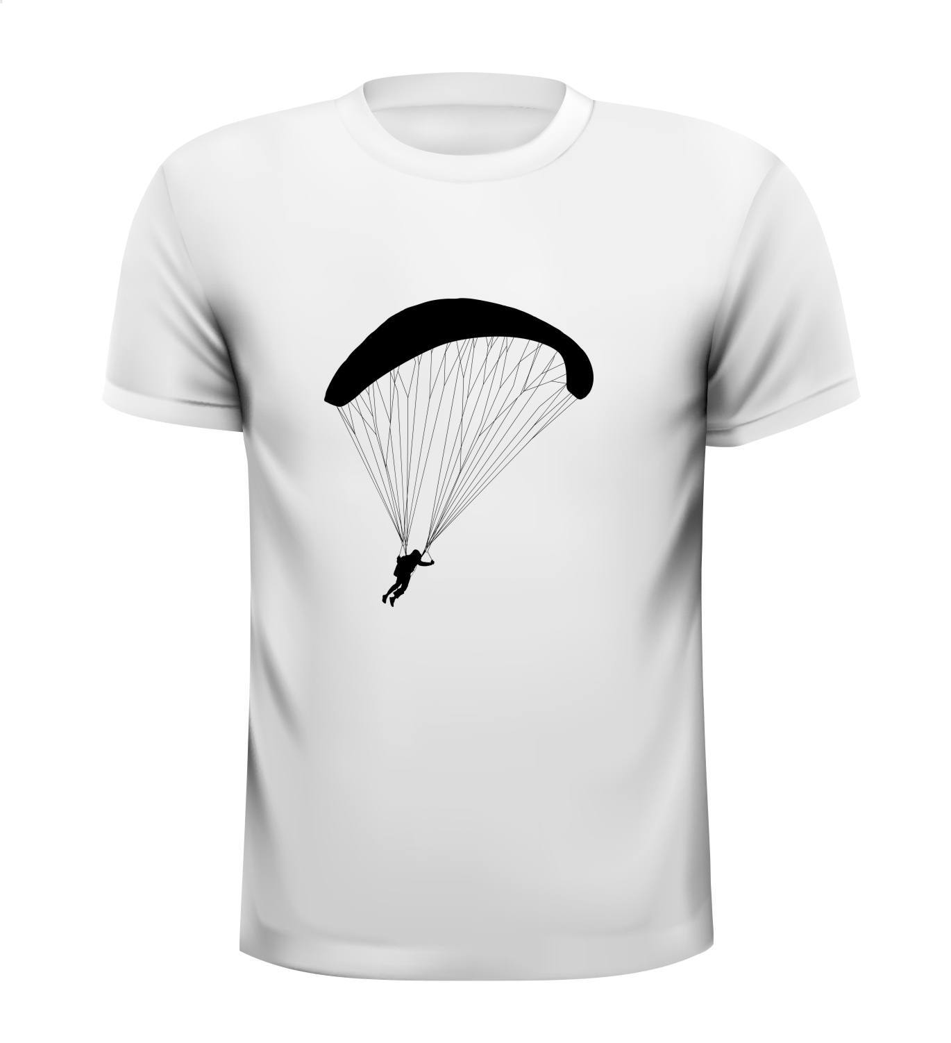 Parachute Silhouet Paragliding sport T-shirt parachutist