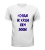 foto 1 Shirt Hoera ik krijg een zoon T-shirt gezinsuitbreiding geboorte jongen