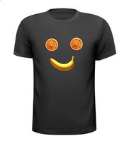 Smile gezicht sinaasappel banaan fruitmonster T-shirt Smile gezicht sinaasappel banaan fruitmonster T-shirt