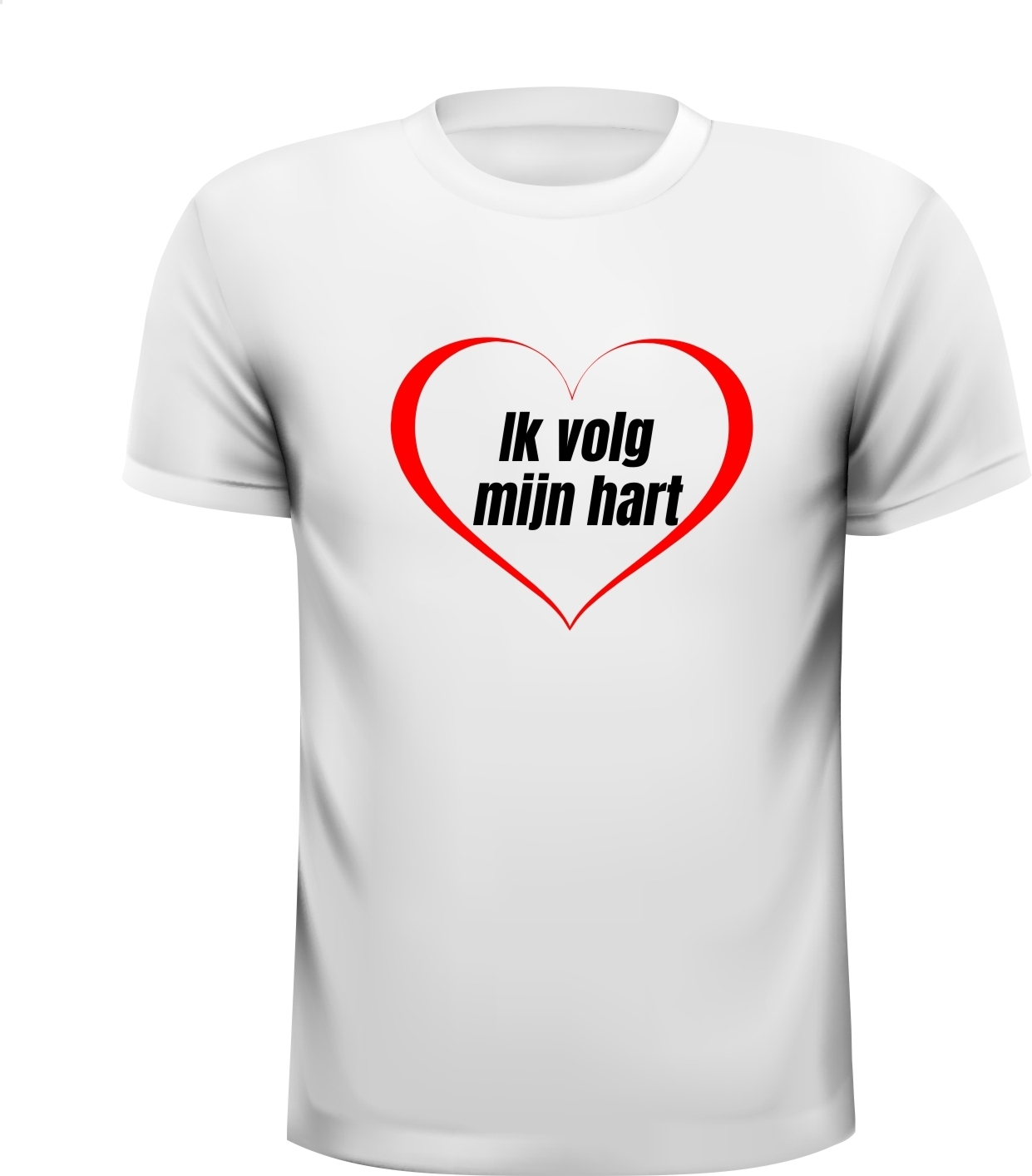 T-shirt Ik volg mijn hart verliefd houden