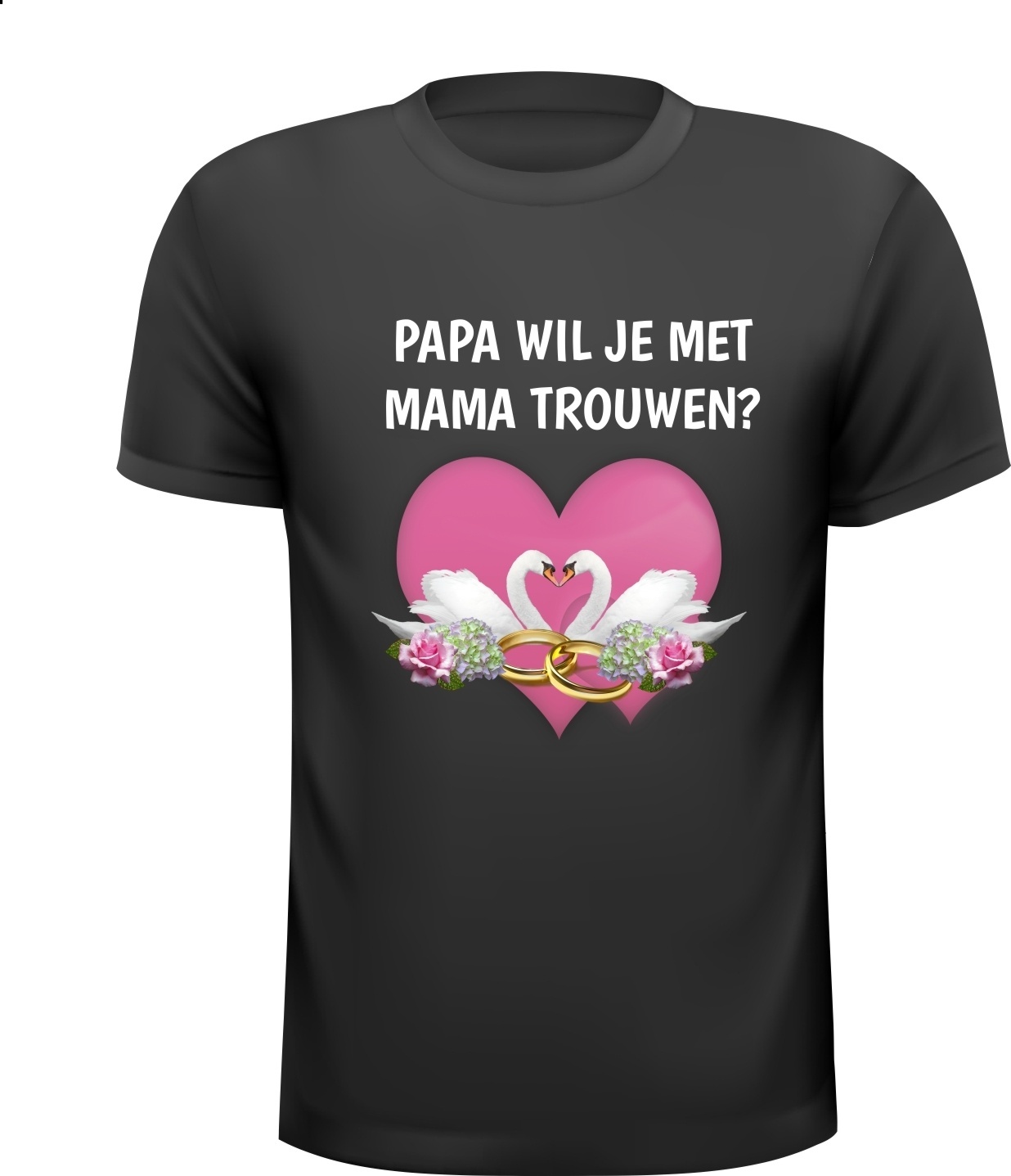 T-shirt Papa wil je met mama trouwen huwelijksaanzoek