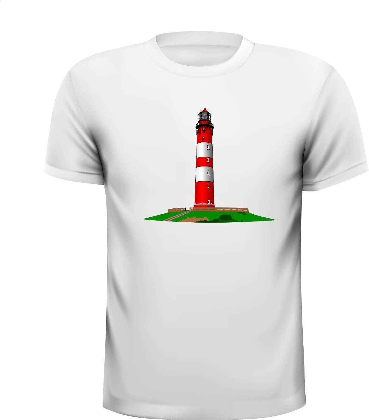 Vuurtoren Zee rood T-shirt