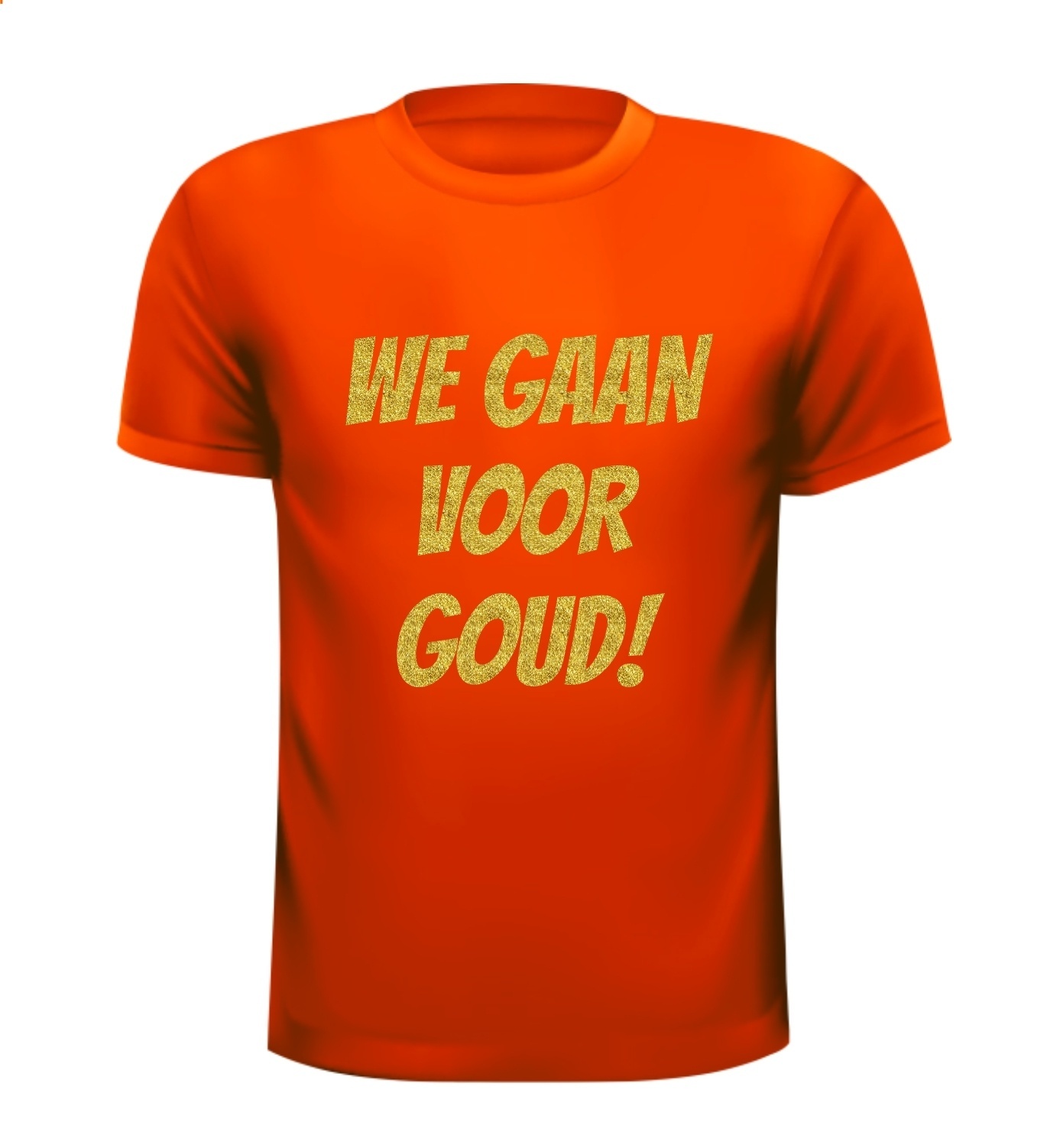 We gaan voor goud oranje voetbal kampioen T-shirt