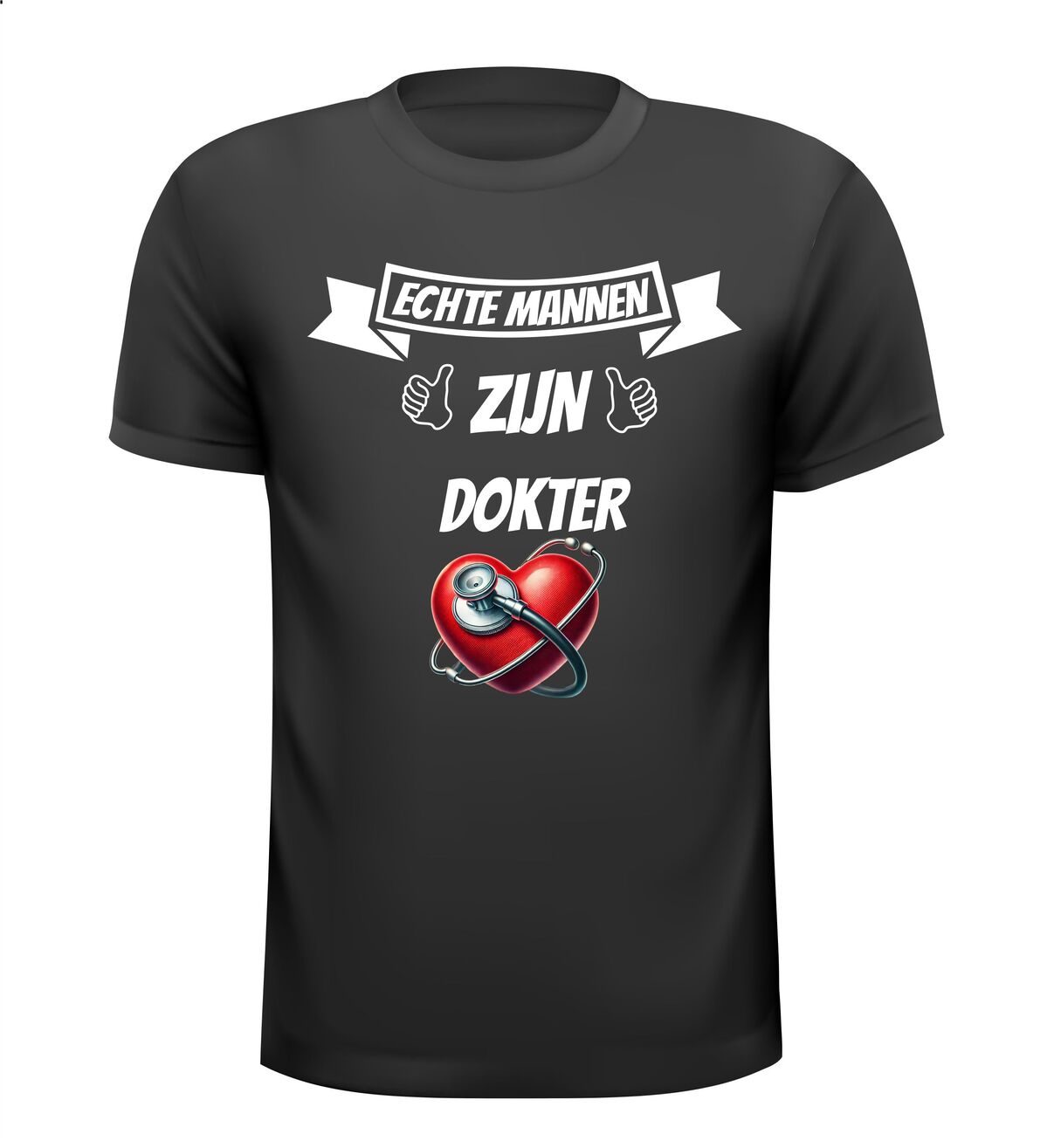 Echte mannen zijn dokter arts T-shirt kado grappig