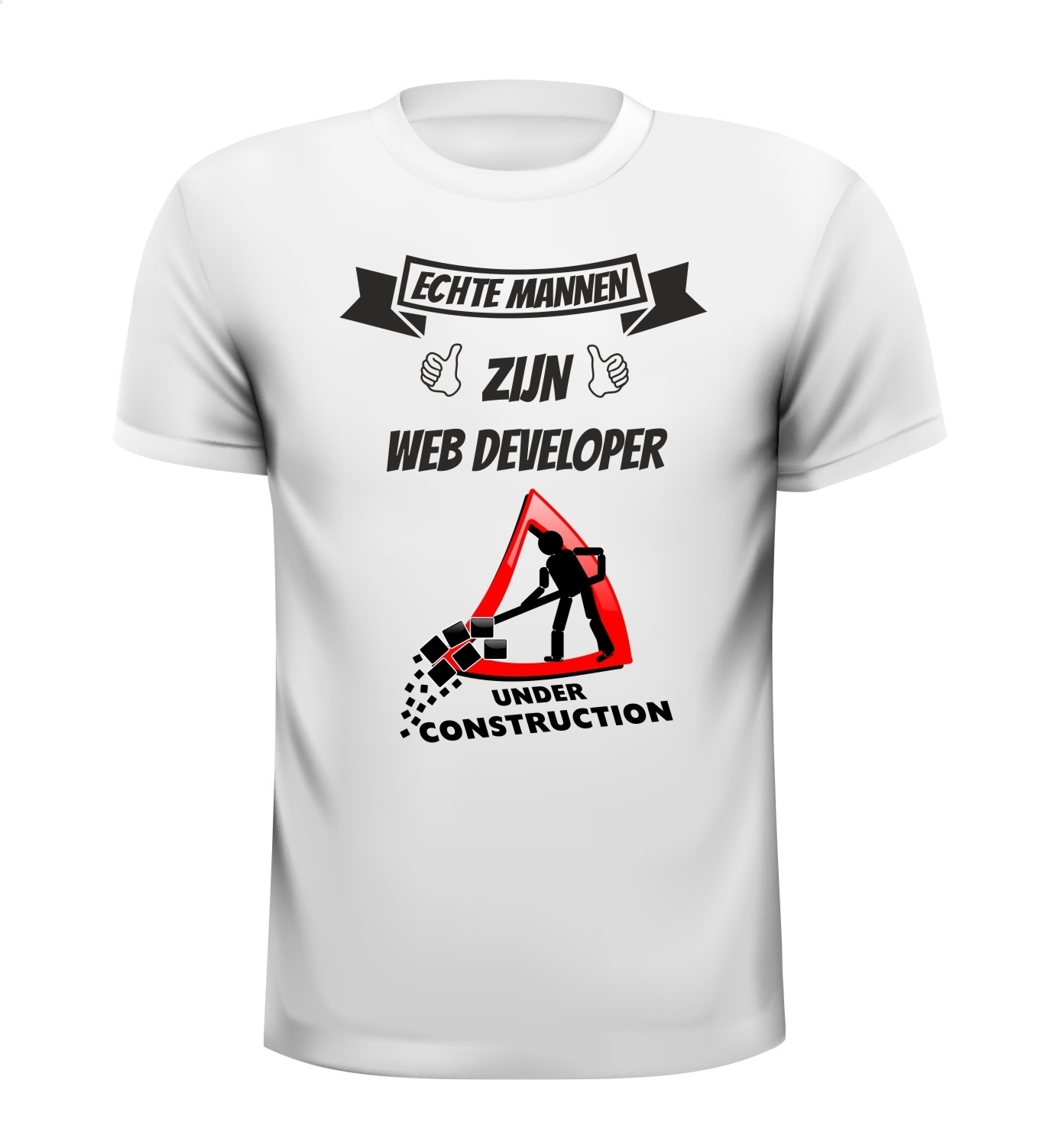 Echte mannen zijn web developer T-shirt
